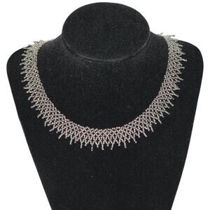 Handmade Turkish Silver Fine Beaded Necklace